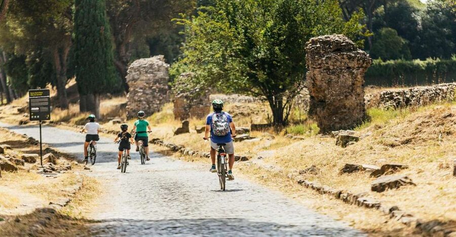 Appia Antica & Aqueducts e-Bike Tour - Official Provider - Catacombs of Saint Sebastian or Saint Callixtus