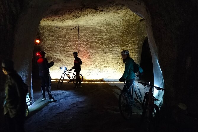 Appian Way Bike tour Underground with Catacombs & Lunch - Riding the rough stones of the Appian Way