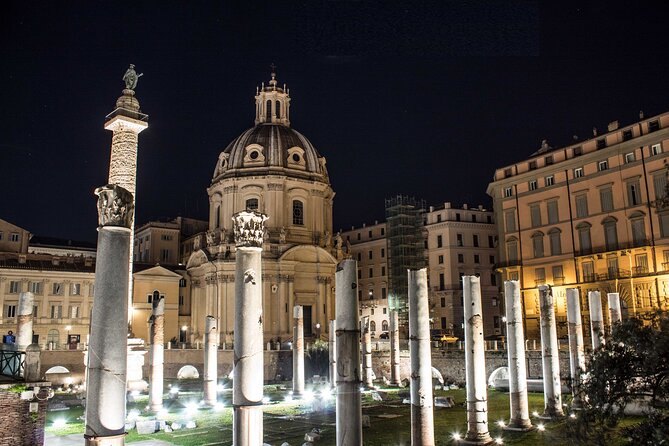 Colosseum & Ancient Rome by Night Guided Walking Tour - The Roman Forum from outside