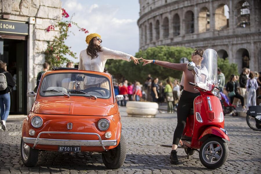 Explore Rome in Style by A Vintage Car Fiat 500 Tour - Janiculum Terrace and Rome from above