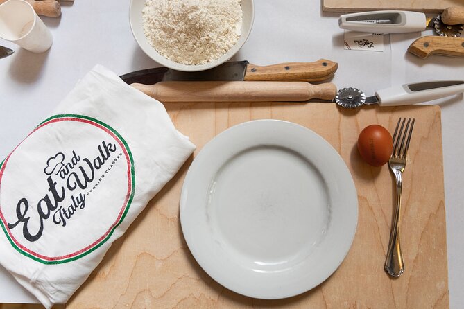 Fettuccine and Tiramisu Masterclass in the Heart of Rome - Turning flour and eggs into fettuccine