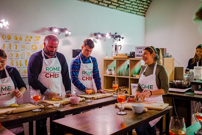 Pasta Cooking Class Near the Colosseum with 3 Spritz Cocktails - Carbonara or cacio e pepe for dinner
