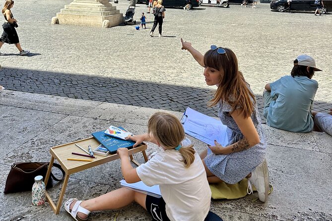 Private Family Scavenger Hunt & Art Lab Tour – Rome Landmarks - Trevi Fountain with a child-focused mission