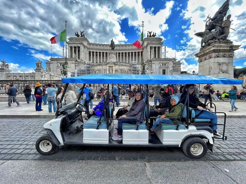 Private Golf Cart Tour with Roman and Gelato (more options) - The Colosseum and Roman Forum from the road
