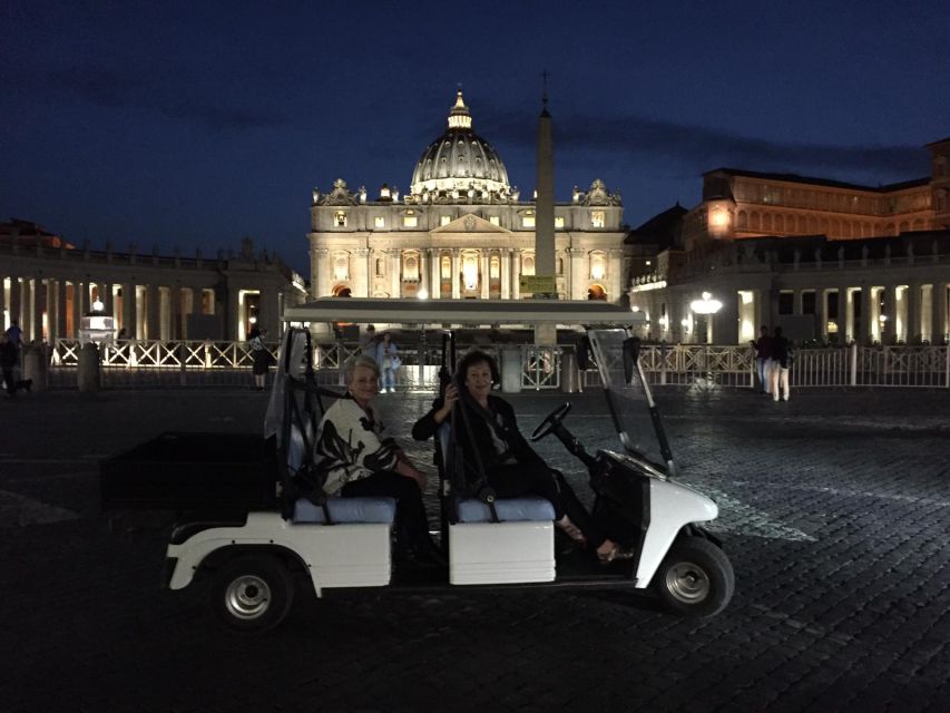 Rome: 2-Hour Golf Cart Sightseeing Tour at Night - Key points to know before you book