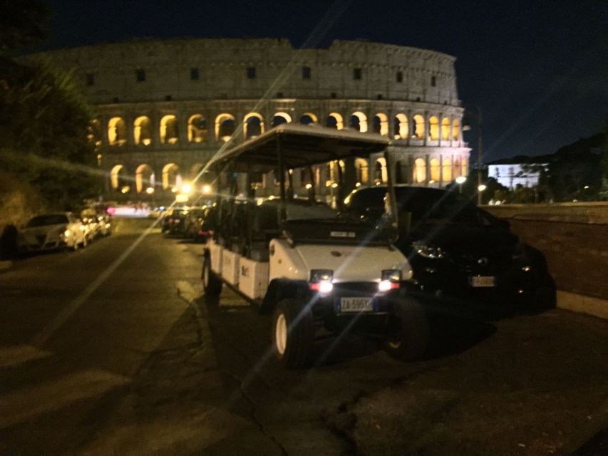 Rome: 2-Hour Golf Cart Sightseeing Tour at Night - Pickup in central Rome and the first ride