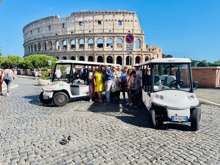 Rome: 4 hours Deluxe Golf cart Personalised Sightseeing tour - Key points at a glance