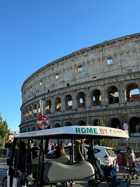 Rome: 6 hoursDaily Private Golf Cart Tour with typical lunch - Starting at the Spanish Steps and Piazza del Popolo