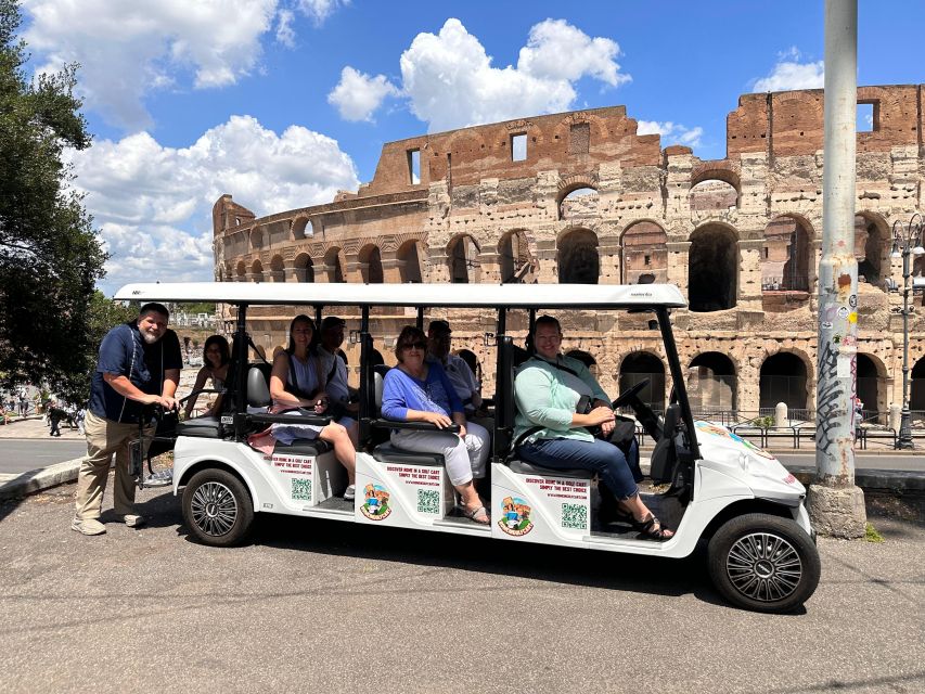 Rome: 7 Hour Full City Tour in Golf Cart with Catacombs - What you see from the cart, and what you do not