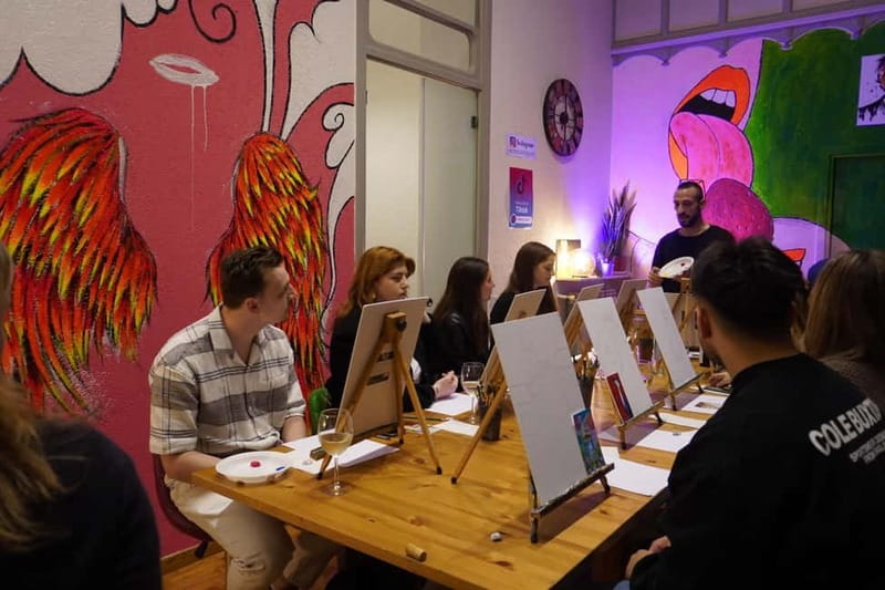Rome: Afternoon Paint and Sip Experience in Piazza Navona - Italian wine, pizza al taglio, and easy conversation