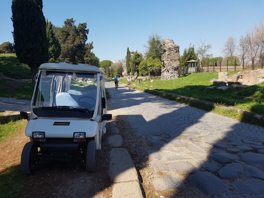 Rome: Appian Way Private Tour by Golf Cart -Official Partner - San Sebastiano and the Optional Catacombs