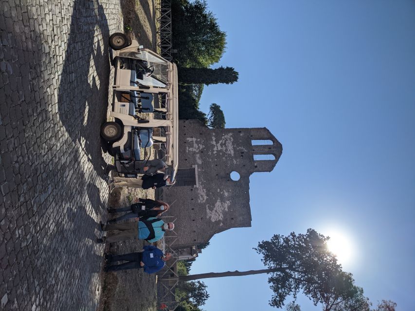 Rome: Appian Way Private Tour by Golf Cart -Official Partner - Meeting at EcoBike Roma on Via Appia Antica