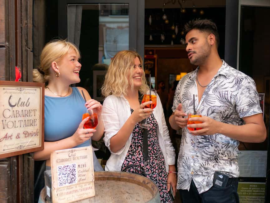 Rome: Bar Crawl with Local Guide & Drinks - Monti after dark, with a saucy Roman past