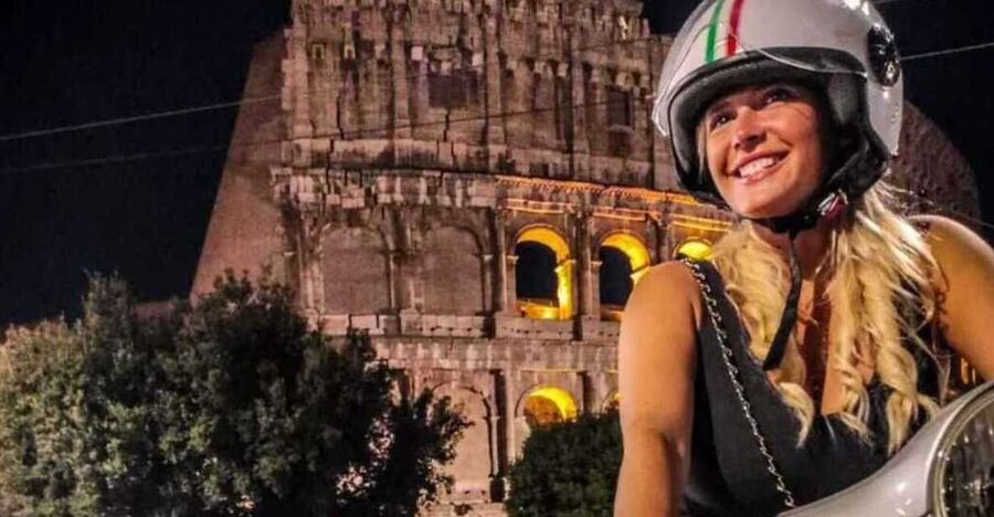 Rome by Night Vespa Tour With Driver/Private Guide - Imperial Fora and the Colosseum at night
