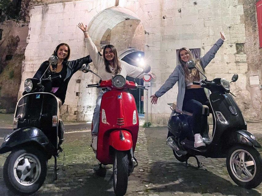 Rome by Night Vespa Tour With Driver/Private Guide - Safety, comfort, and who should skip it