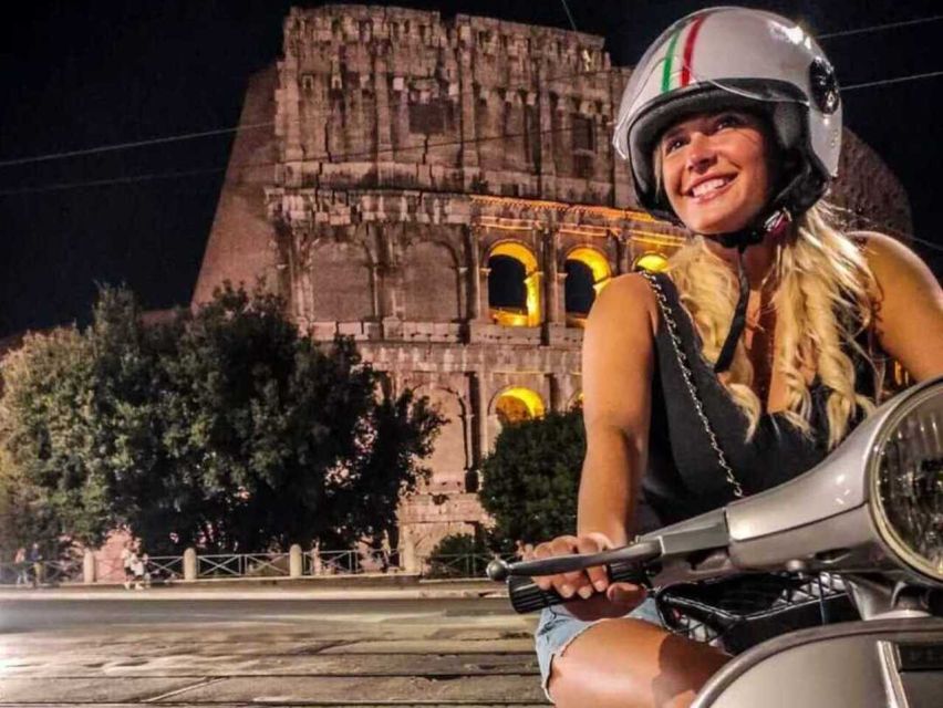 Rome by Night Vespa Tour With Driver/Private Guide - Pickup, helmets, and the first ride