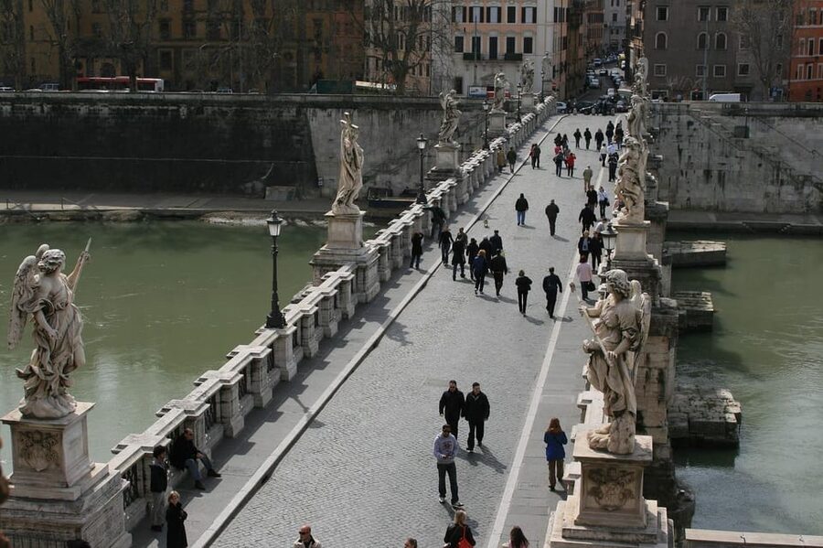 Rome: Castel Sant'Angelo Reserved Entry - The terrace view over Rome