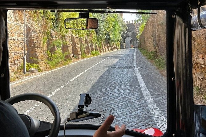 Rome Catacomb & Appian Way Small-Group Tour by Golf Cart - Entering the San Sebastiano Catacombs