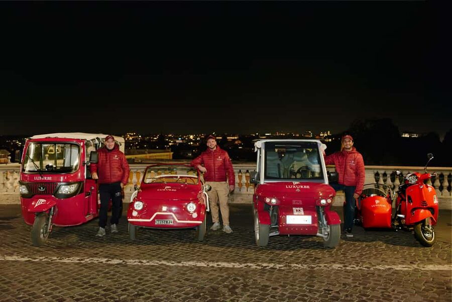 Rome: City Golf Cart at Night Tour - Piazza di Spagna and Trevi Fountain begin the evening