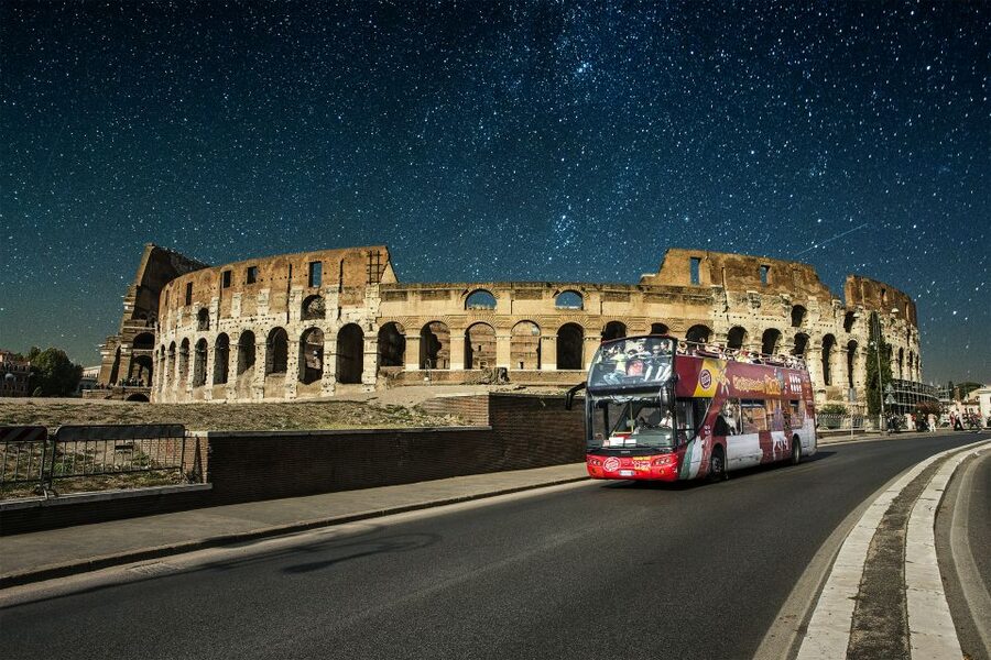 Rome: City Highlights Open-Top Bus Night Tour - Open-top seating, cold air, and photo planning