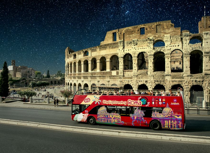 Rome: City Highlights Open-Top Bus Night Tour - Timing, queues, and practical details