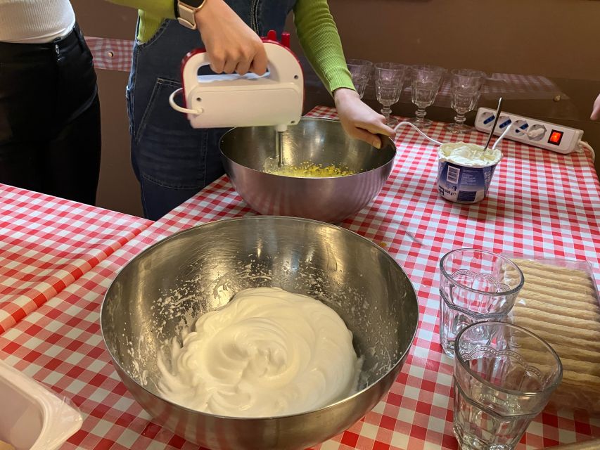 Rome: Cooking Class of fresh Pasta and Tiramisu Cake - Sitting down to eat your own work