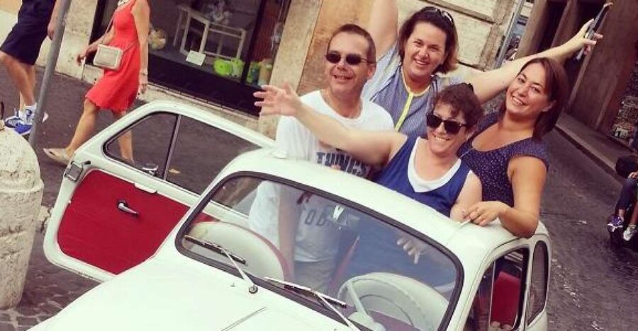 Rome Driving Tour By Vintage Fiat 500 - Colosseum views and the first taste of Roman traffic