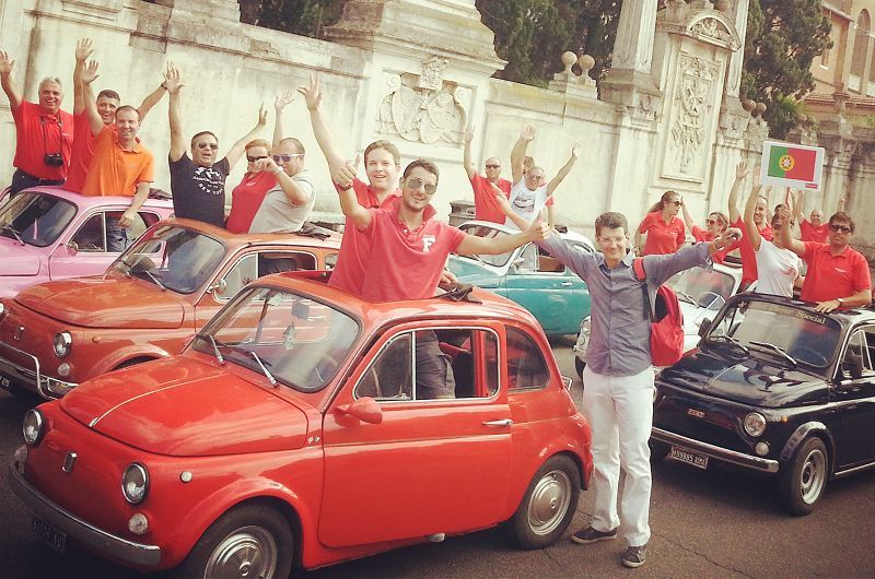 Rome Driving Tour By Vintage Fiat 500 - The Aventine keyhole and Piazza dei Cavalieri di Malta