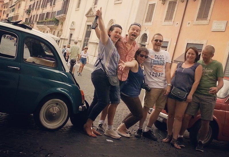 Rome Driving Tour By Vintage Fiat 500 - The open roof, photo stops, and celebrity effect