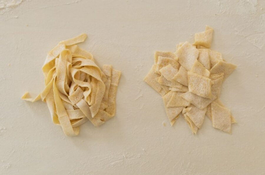 Rome: Enjoy Spritz and Pasta Making in Piazza Navona - Two homemade pasta dishes with classic sauces