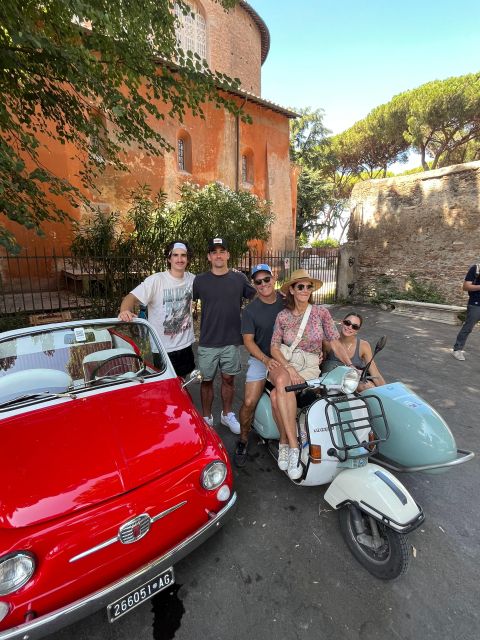Rome: Evening Fiat 500 and Vespa Prosecco Tour - The Colosseum after dark