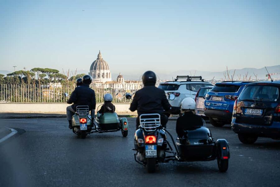 Rome: Evening Vespa Sidecar City Tour - The Pyramid of Cestius feels unexpectedly Egyptian