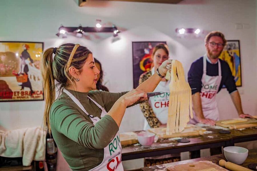Rome: Family-Friendly Pasta and Tiramisu Cooking Class - Drinks turn the lesson into a shared meal