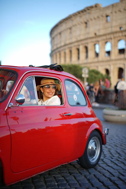 Rome Fiat 500 Tour with Professional Photoshoot - The Colosseum photo stop