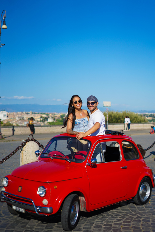 Rome Fiat 500 Tour with Professional Photoshoot - Circus Maximus from the car