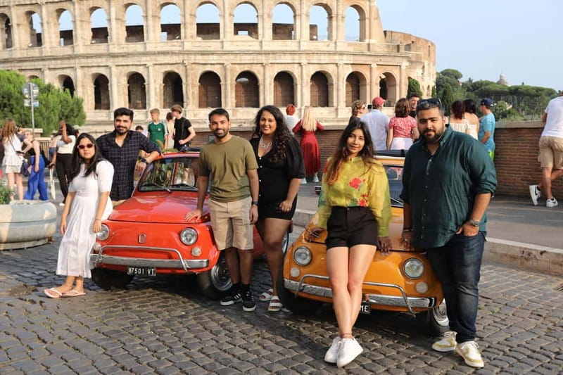 Rome: Fiat 500 Vintage City and Photo Tour - The Colosseum stop puts photography first