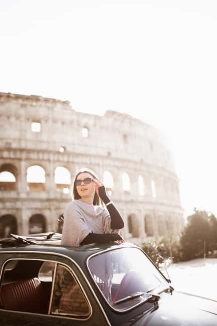 Rome: Fiat 500 Vintage Photo Tour - Passing Circus Maximus and stopping at the Orange Gardens