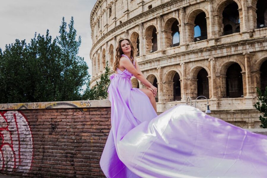 Rome: Flying Dress Professional Photoshoot - What This Colosseum Photoshoot Is Really Like
