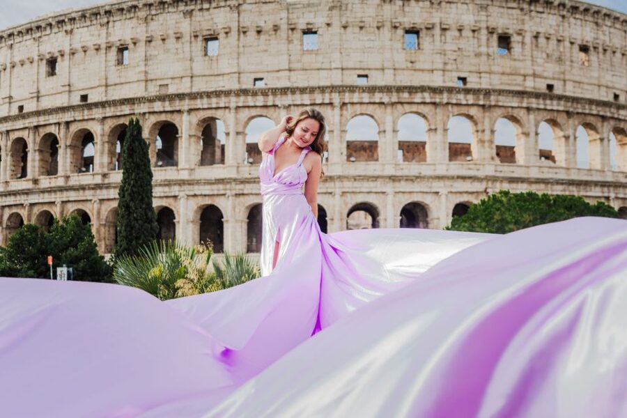 Rome: Flying Dress Professional Photoshoot - The Flying Dress Makes the Photos Different
