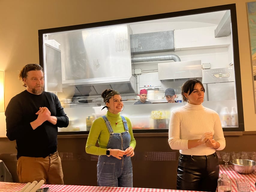 Rome: Fresh Pasta Making and Tiramisu Dessert Master Class - Eating your work at Osteria San Giorgio