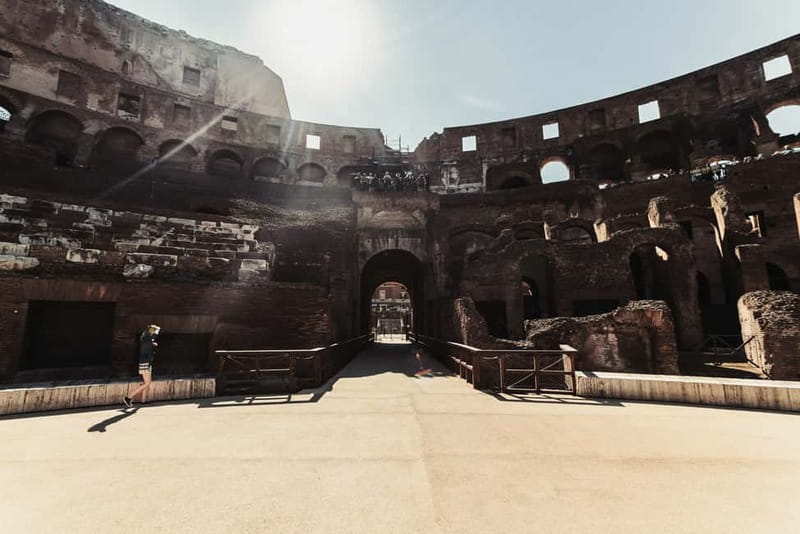 Rome: Gladiator’s Gate and Arena Special Colosseum Access - Inside the Colosseum from the arena floor to the second tier