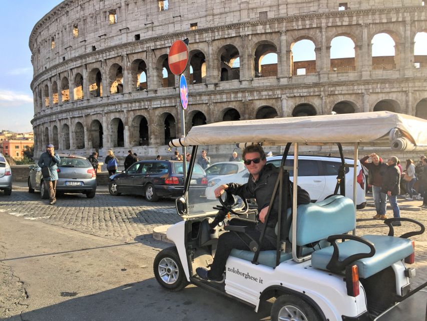 Rome Golf Cart Exclusive Private Tour - Ancient Rome from Via Cavour to the Colosseum