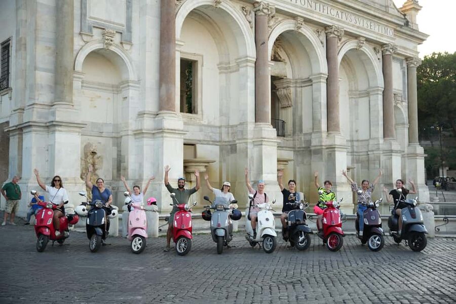 Rome: Guided Vespa Tour with Professional Photoshoot - The Orange Garden for Wide Views of Rome