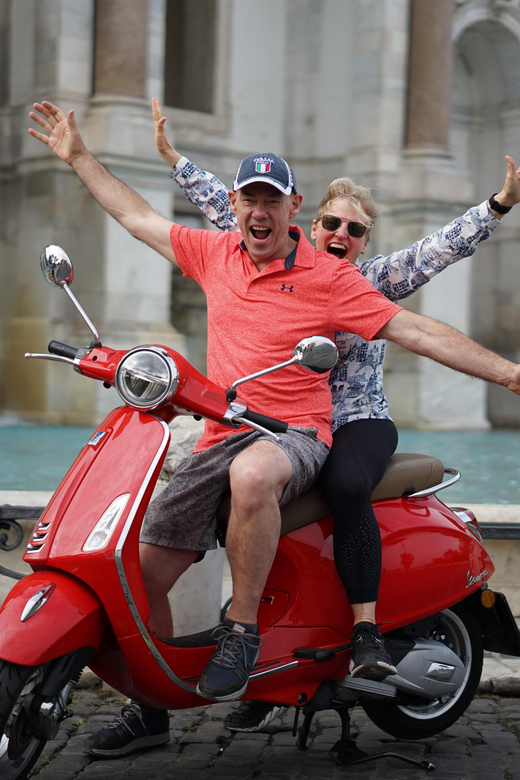 Rome: Hidden Gems Guided Vespa Tour with Photos - Guide stories and language choices