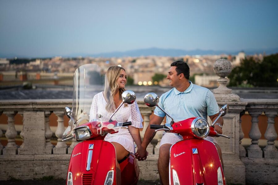 Rome: Hidden Gems Guided Vespa Tour with Photos - Riding past the Colosseum