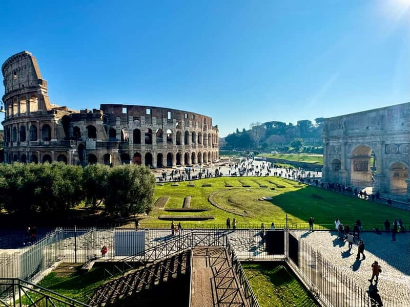 Rome: Hop-on Hop-off Bus and Colosseum, Ancient Rome Tour - Entering the Colosseum with the guided option