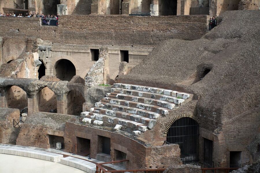 Rome: Hop-On Hop-Off Bus, Roman Forum & Colosseum Tour - Entering the Colosseum with a small group