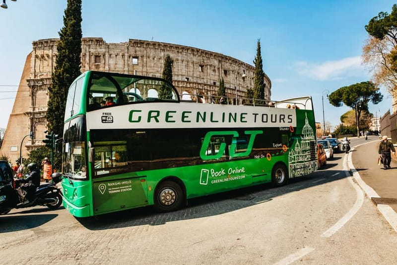 Rome:Hop-On Hop-Off Panoramic Open Bus Ticket 3 Circuits x 1 - Starting at Piazza dei Cinquecento and Via Cavour