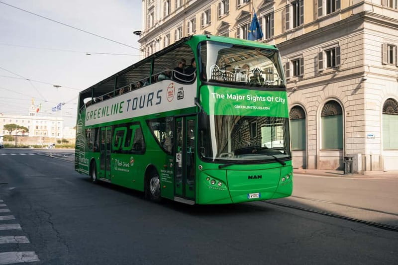 Rome:Hop-On Hop-Off Panoramic Open Bus Ticket 3 Circuits x 1 - Vatican City, the Spanish Steps, and Trevi Fountain