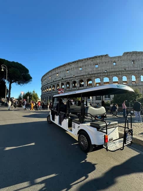 Rome in 3hours with Private Golf Cart tour and food tasting - The Colosseum stop needs special attention